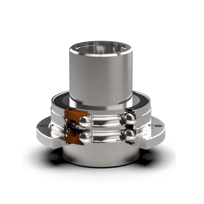 Higher load capacity through thicker ring walls and larger rolling elements