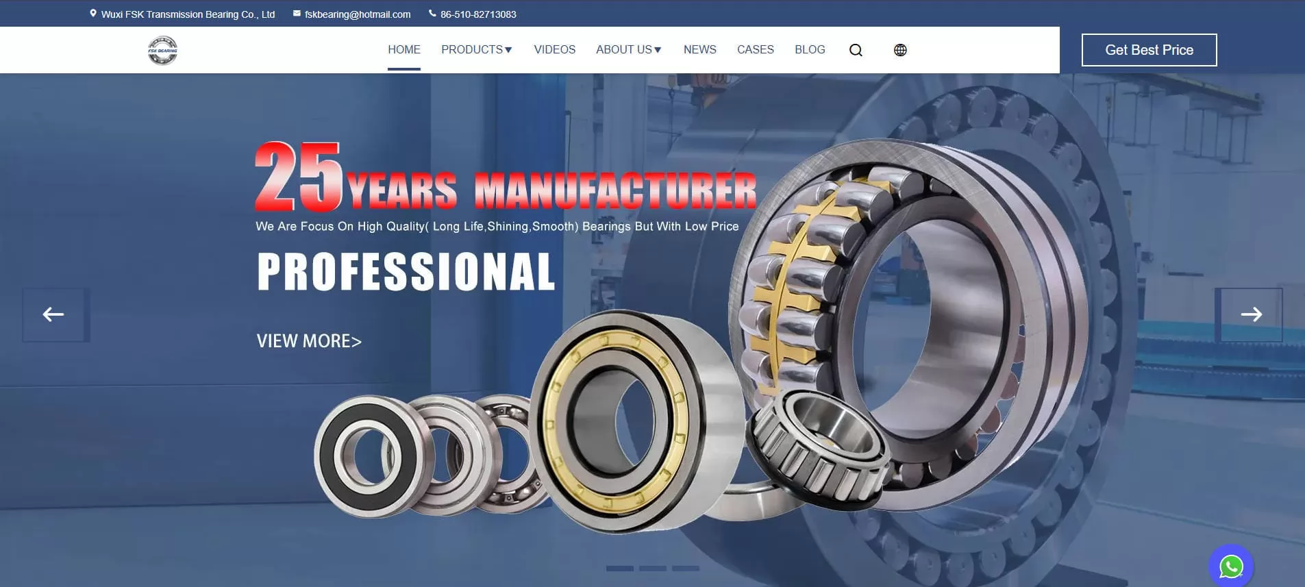 FSK Bearings Wuxi China Ball Bearing and Roller Bearing Manufacturer Supplier