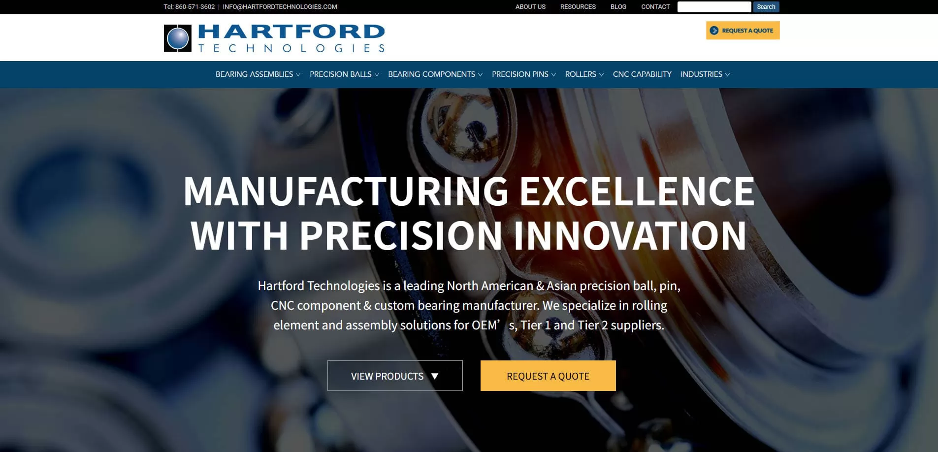 Hartford Technologies - Custom Ball Bearing Manufacturer in the USA