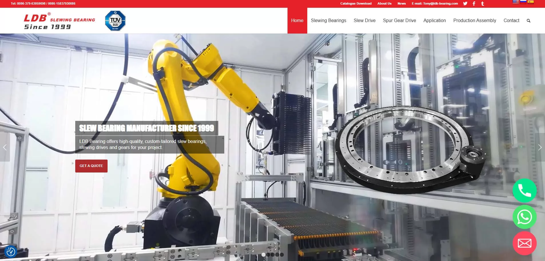 LDB Bearing Slewing Ring Manufacturer Luoyang China