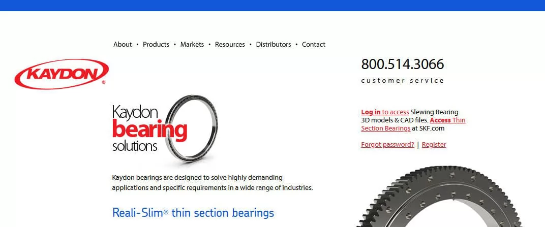 Kaydon Bearings - Custom Thin Section and Slewing Ring Bearing Factory in the USA