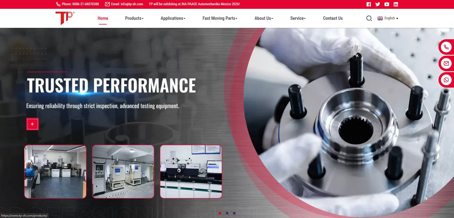 Trans-Power TP Bearings Shanghai China Automotive Ball Bearing Manufacturer and Supplier