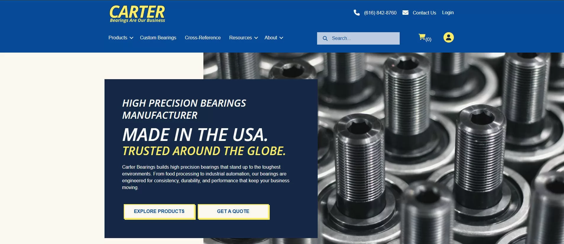 Carter Bearings - Custom Ball Bearing Manufacturer in Michigan USA