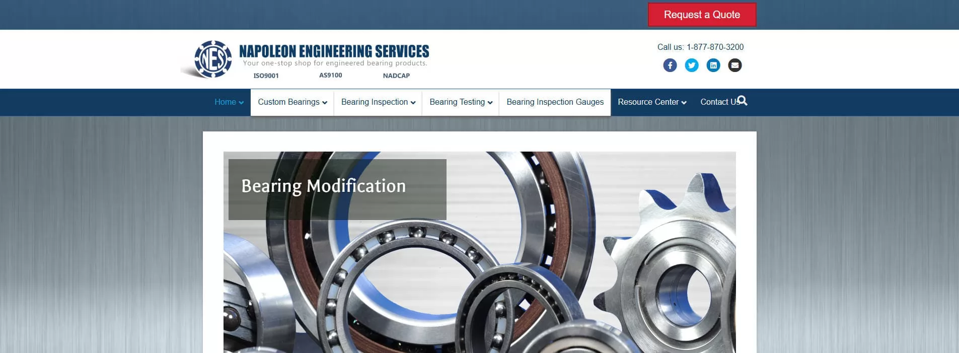 NES Bearings Napoleon Engineering Services - Custom Ball Bearing Manufacturer USA