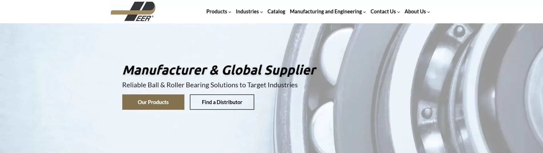 PEER Bearing Company - Ball and Roller Bearing Supplier in USA