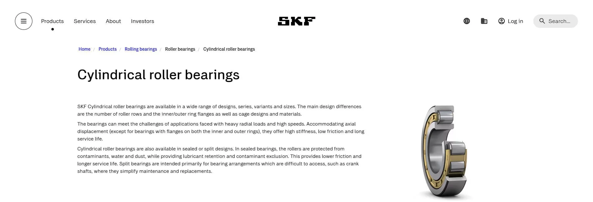 SKF Cylindrical Roller Bearings manufacturer