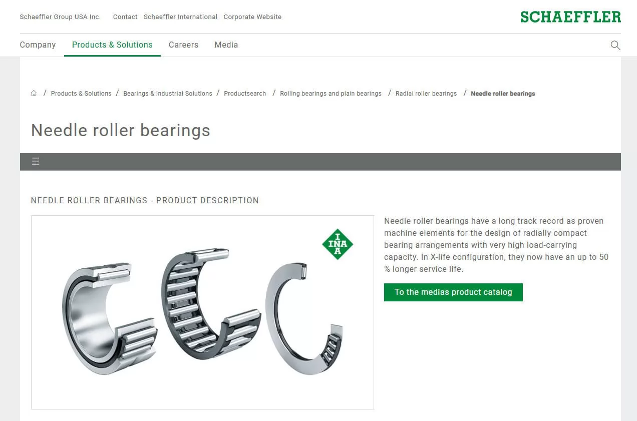 Schaeffler INA Needle Roller Bearing Manufacturer