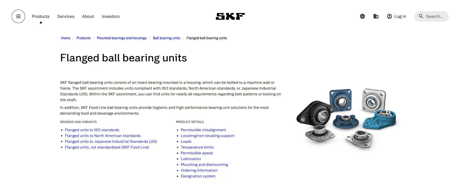SKF Flanged Ball Bearing Units Manufacturer
