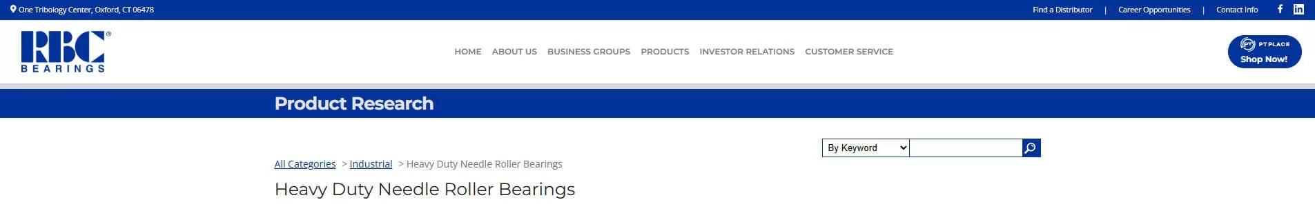 RBC Bearings Needle Roller Bearing Manufacturer USA