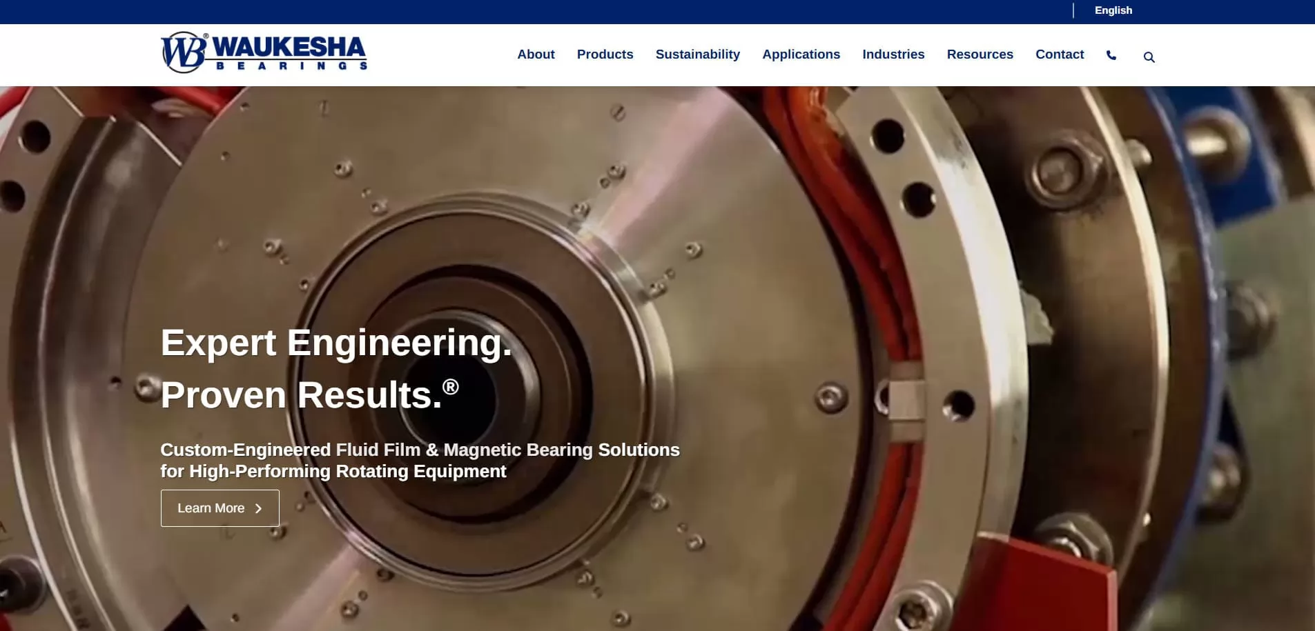Waukesha Bearings Custom Fluid Film and Magnetic Bearing Manufacturer