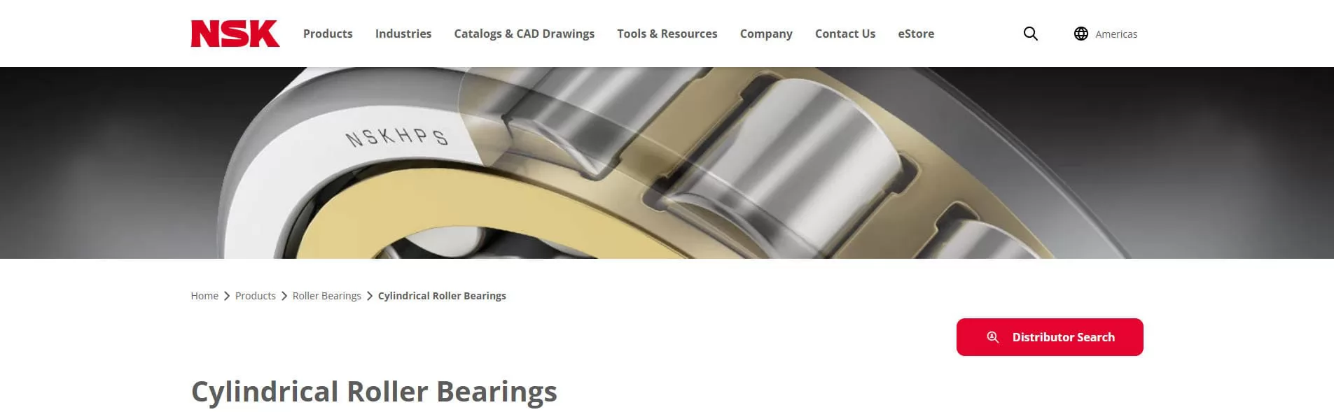NSK cylindrical roller bearing precision manufacturer Japan