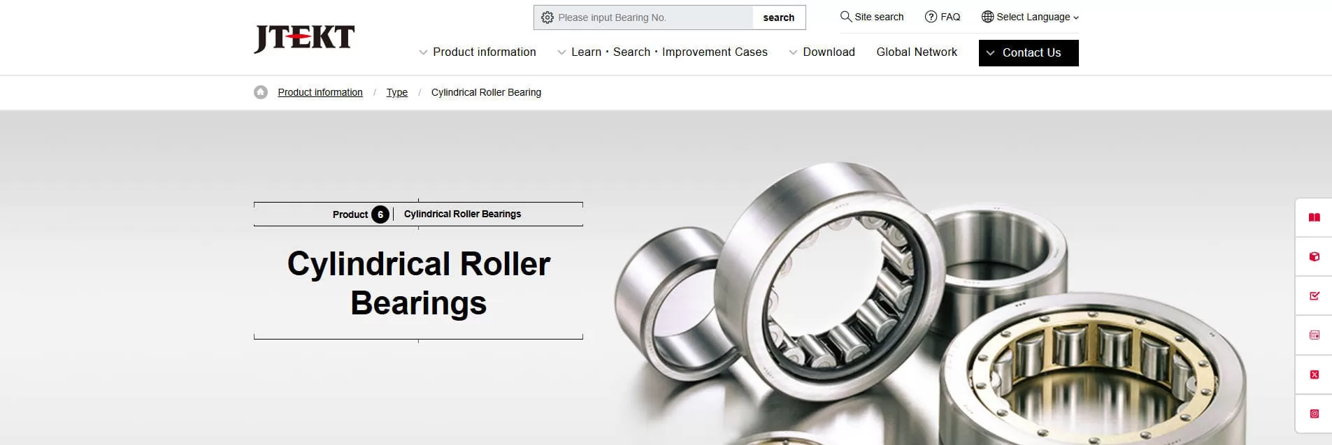 JTEKT KOYO cylindrical roller bearing manufacturer Japan automotive