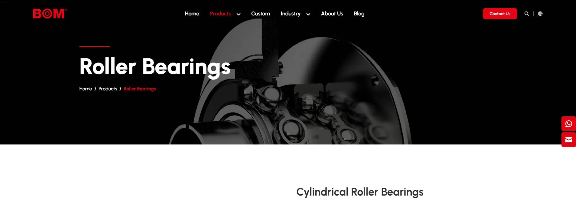 BOM Bearing China cylindrical roller bearing factory custom non-standard OEM