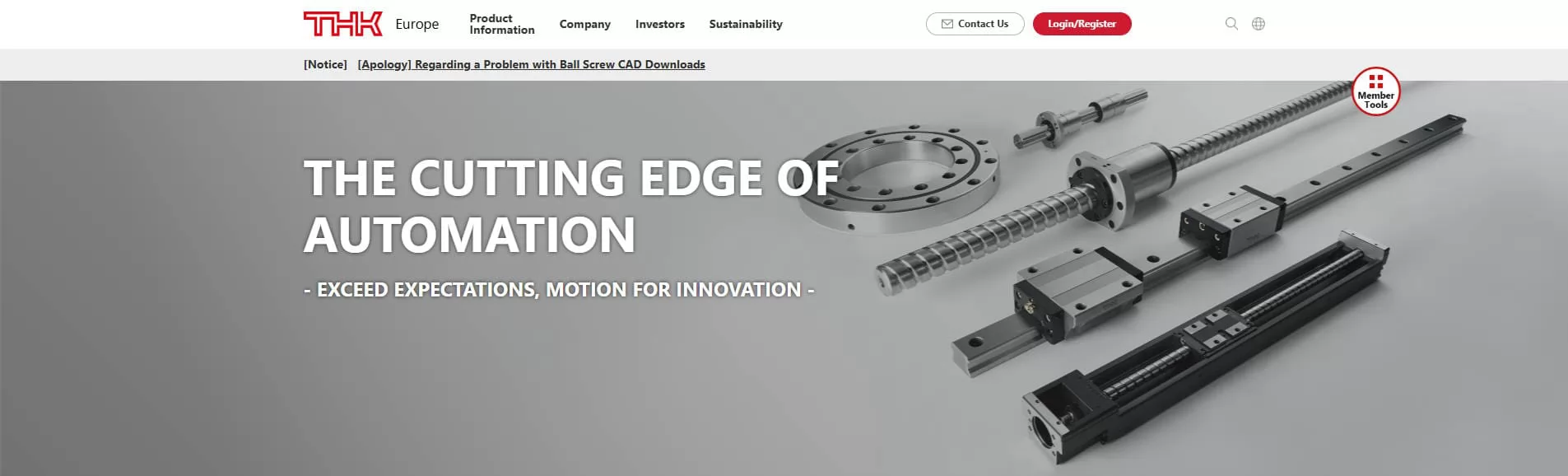 THK Bearing Brand - Inventor of the Linear Motion Guide