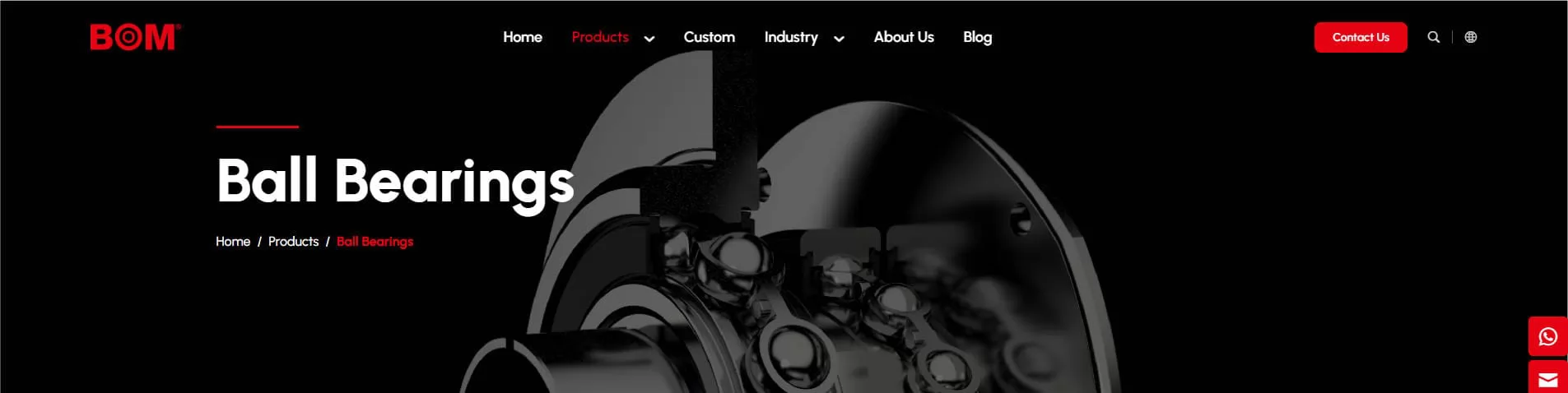 BOM Bearing Angular Contact Ball Bearing Manufacturer in China
