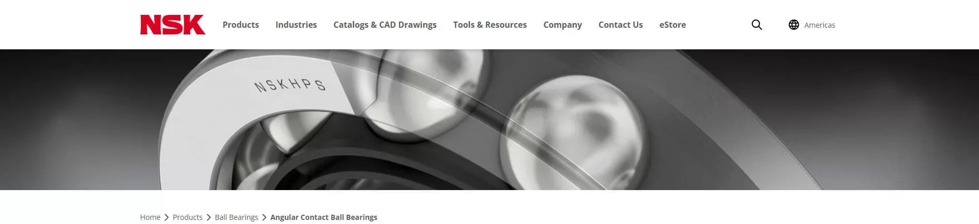 NSK angular contact ball bearing manufacturer factory