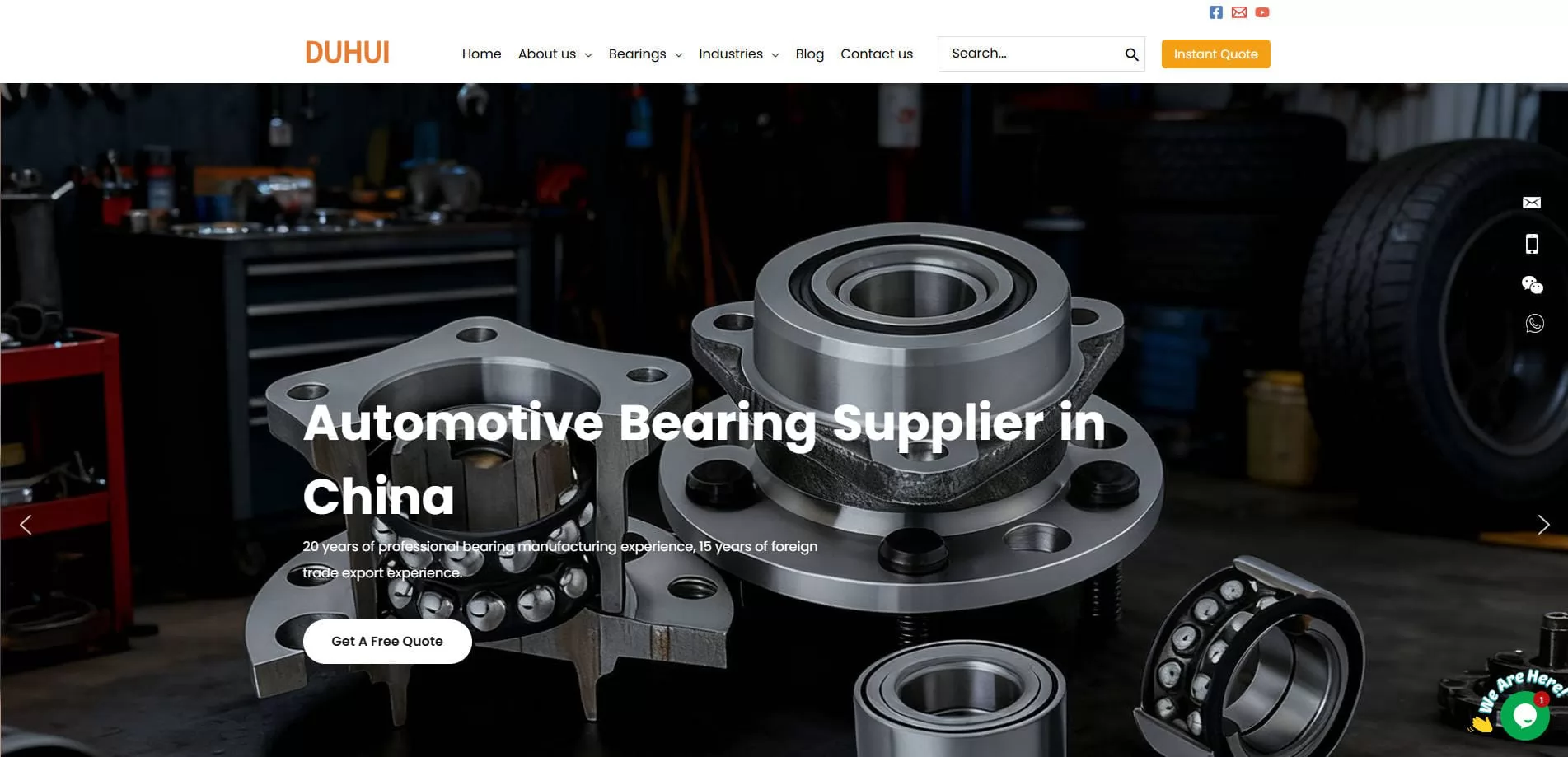 DUHUI - double row angular contact ball bearing factory for automotive wheel hubs in China