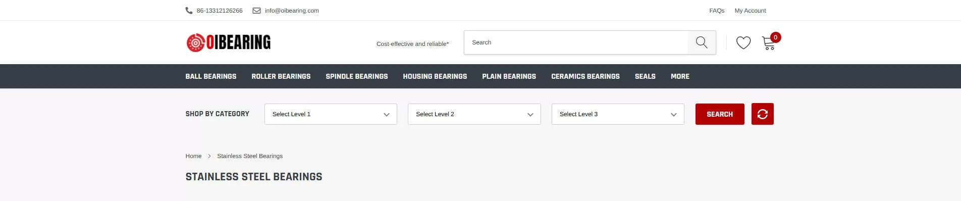 OI Bearing Stainless Steel Bearings Manufacturer and Supplier in China