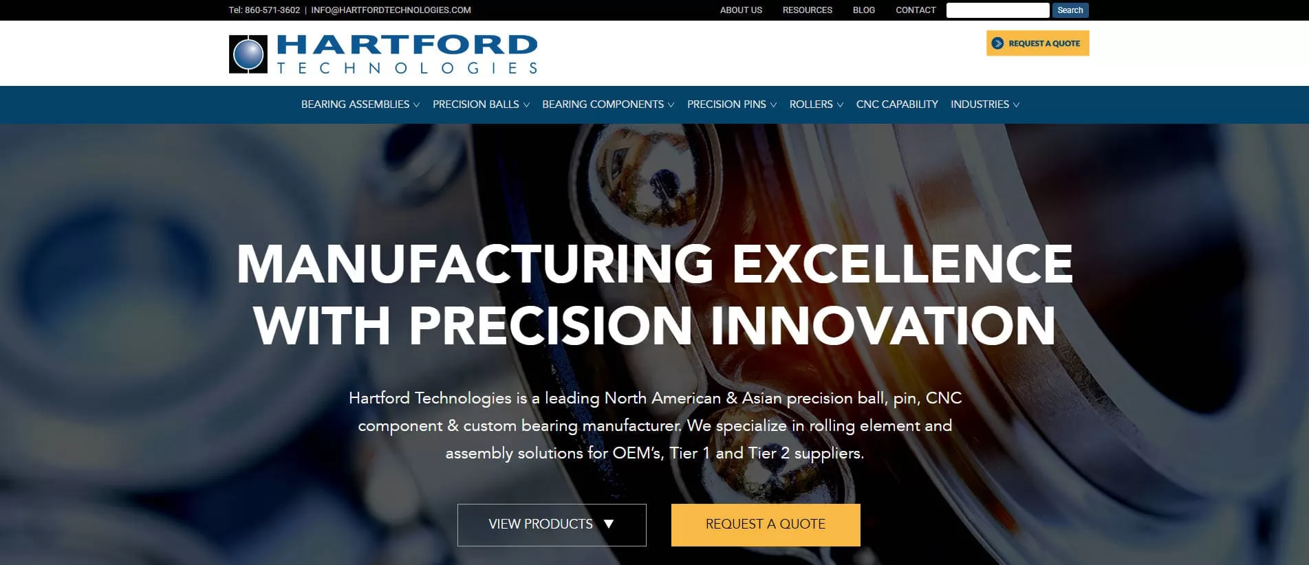 Stainless Steel Ball Bearings Manufacturer USA - Hartford Technologies
