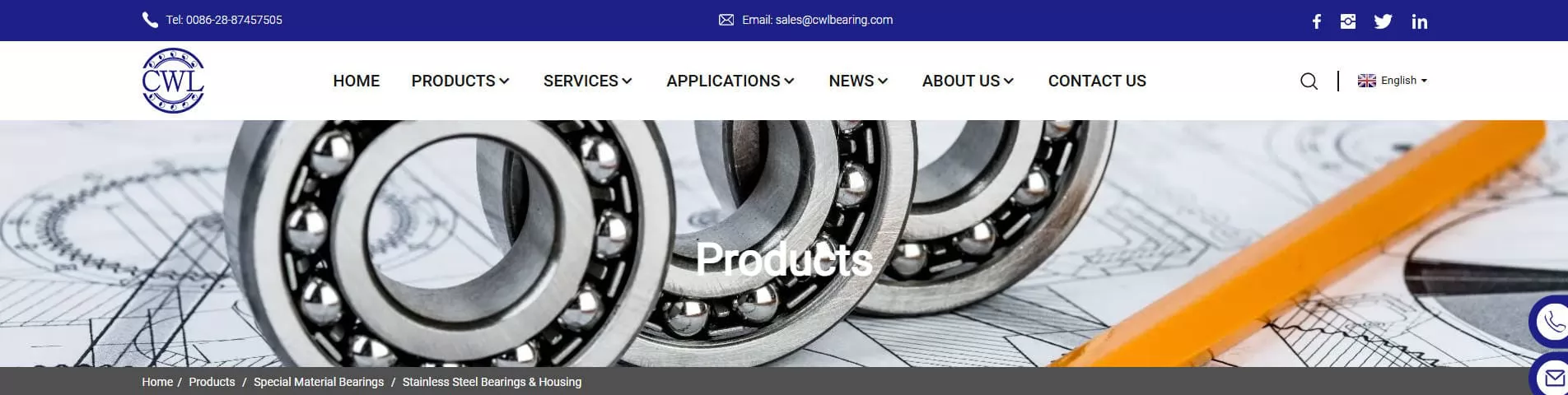 CWL Bearing Stainless Steel Mounted Bearings Supplier in China