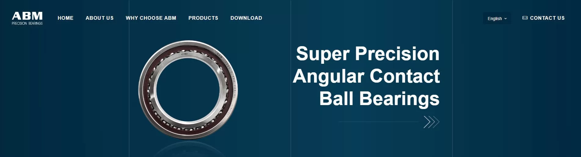 ABM super precision angular contact ball bearing factory