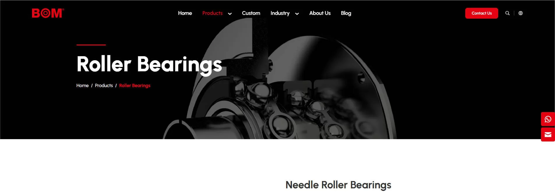 BOM Bearing Needle Roller Bearings Manufacturer and Supplier