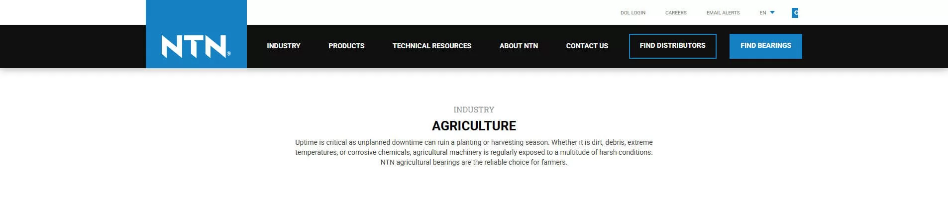 NTN Agricultural Machinery Bearings Manufacturer in the USA