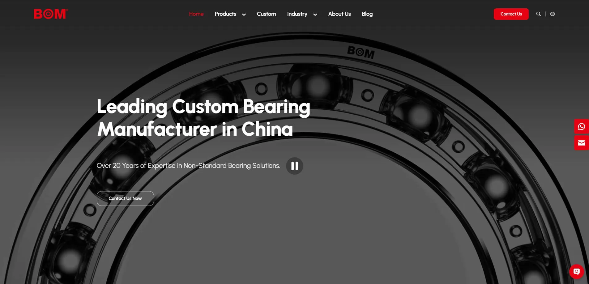 BOM Bearing Slewing Bearing Manufacturer China